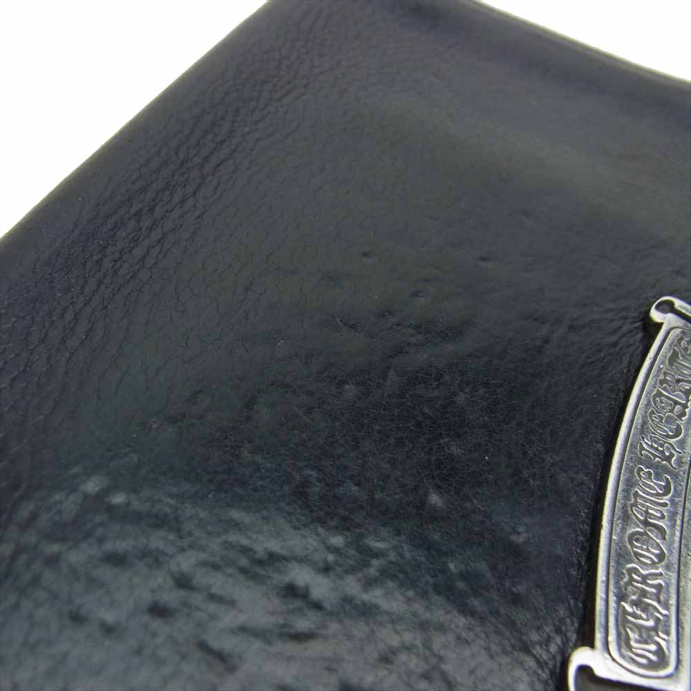 CHROME HEARTS クロムハーツ(原本無) LNG SNGL FLD TIPS シングルフォールド ウォレット ブラック系【中古】