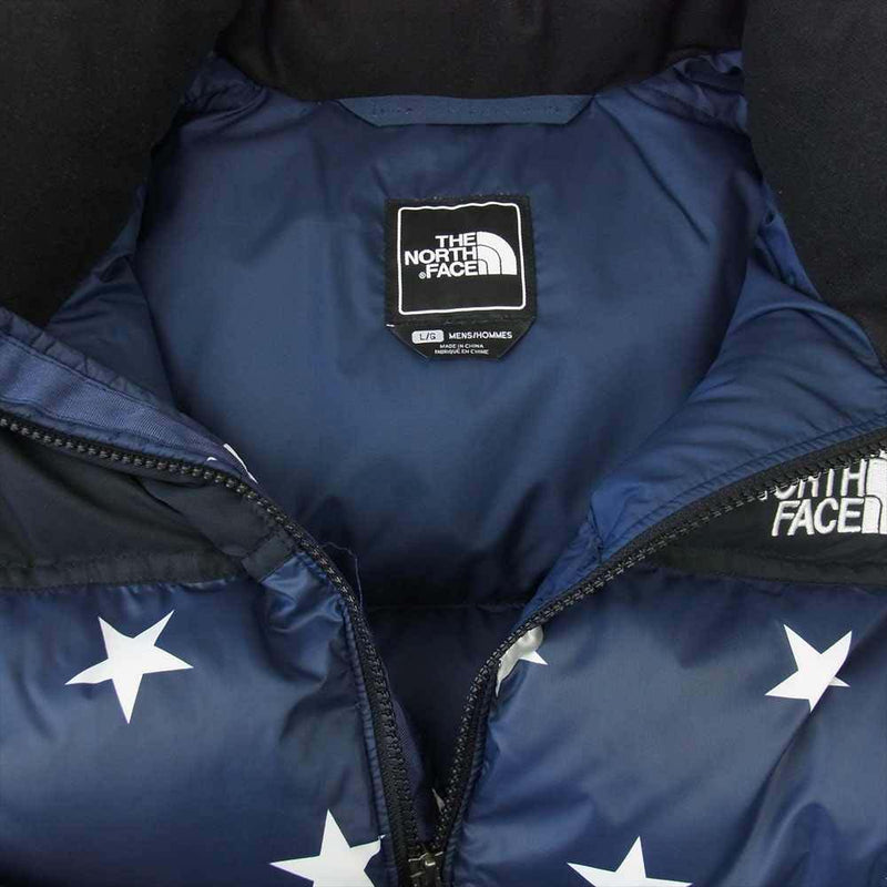 THE NORTH FACE ノースフェイス NF0A3BZ9 海外並行品 International Pack USA Star Nuptse  Jacket ヌプシ ダウン ジャケット ネイビー系 L中古