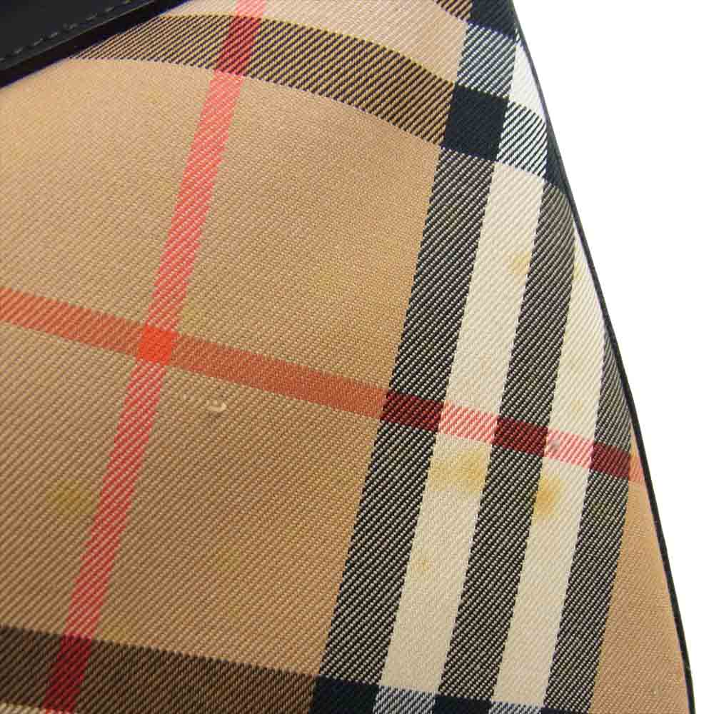 BURBERRY バーバリー ノバチェック 切替 ショルダーバッグ ベージュ系【中古】