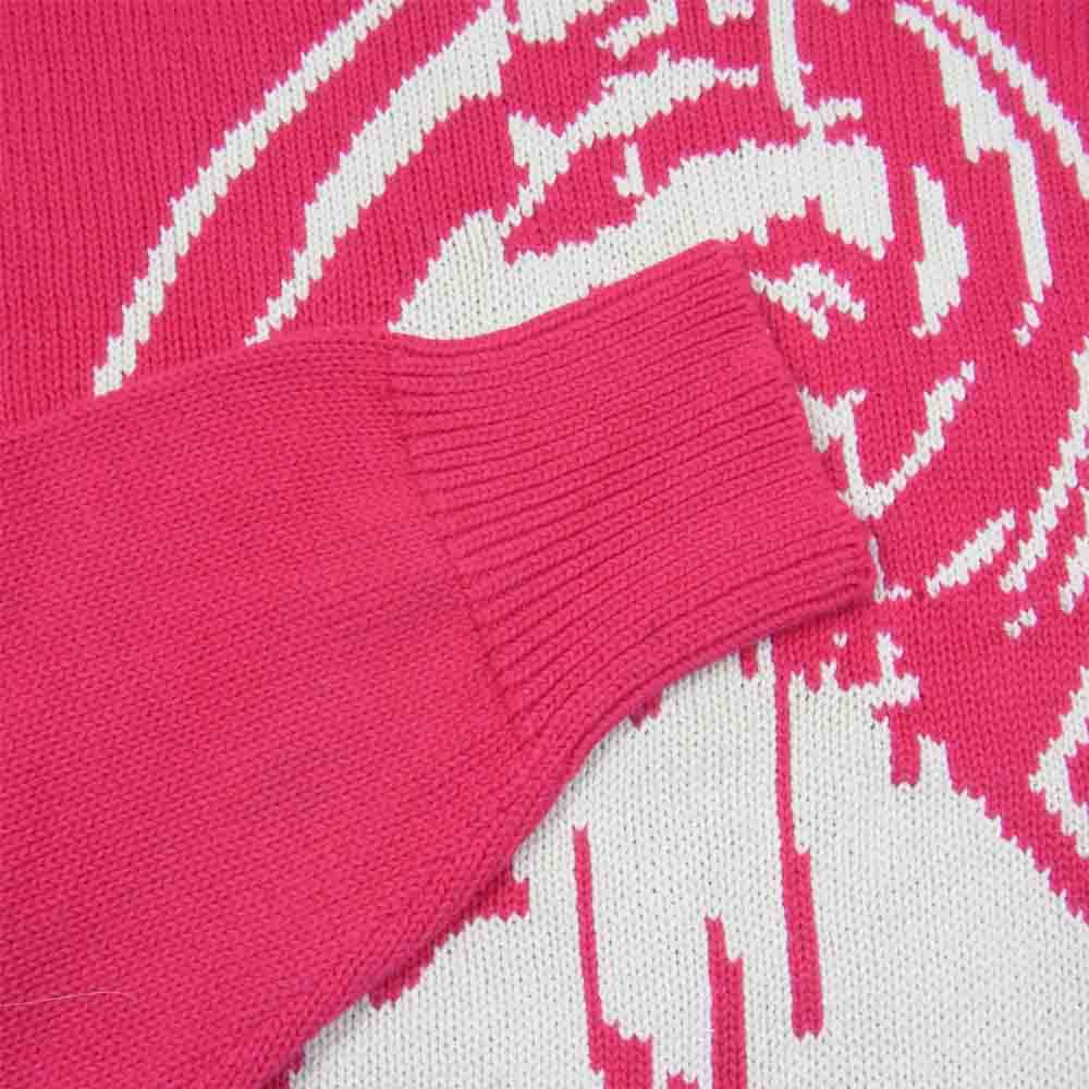 HYSTERIC GLAMOUR ヒステリックグラマー 02213NS06 GUITAR GIRL 編込 ギター ガール プルオーバー ニット ピンク系 S【中古】