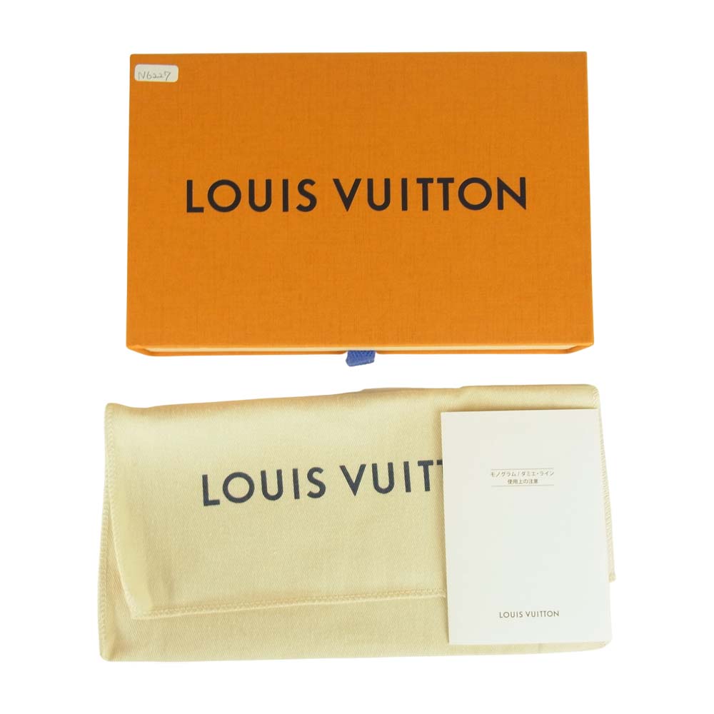 LOUIS VUITTON ルイ・ヴィトン N62227 ダミエ グラフィット ポルトフォイユ ロン ブラック系 グレー系【中古】