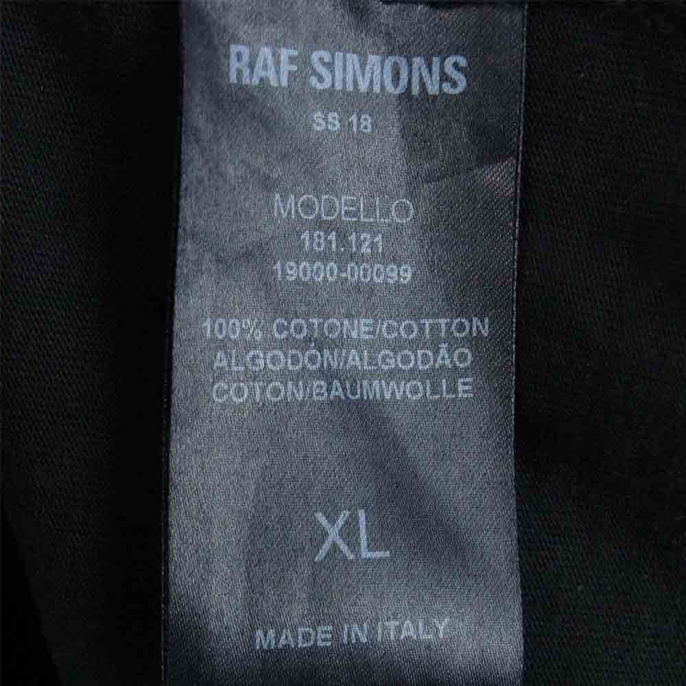 RAF SIMONS ラフシモンズ 18SS 権力の美学 JOY DIVISION Flowers ジョイディヴィジョン フラワープリント 半袖 Tシャツ ブラック系 XL【中古】