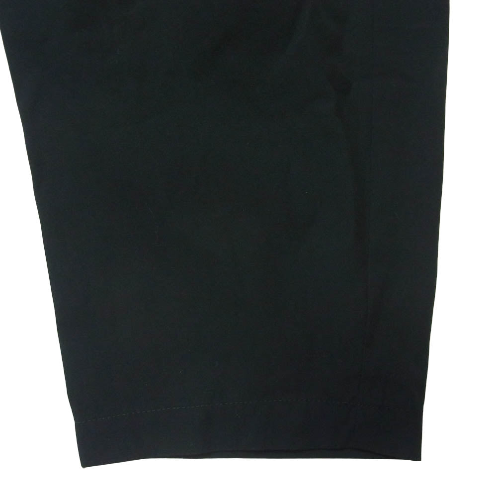 KAZUYUKI KUMAGAI ATTACHMENT カズユキクマガイアタッチメント 20SS KP02-005 ガスボイルシャンブレー ベルト付 ワイド テーパード パンツ ブラック系 1【美品】【中古】