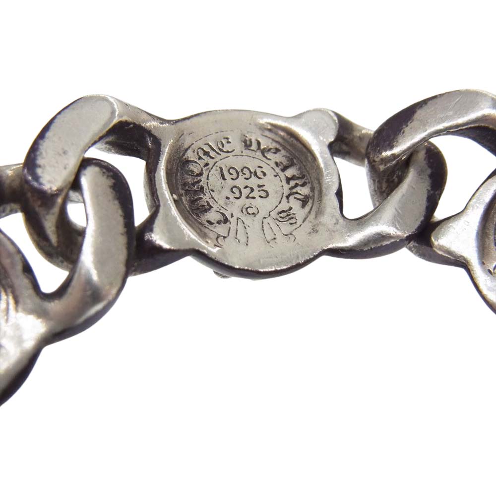 CHROME HEARTS クロムハーツ(原本無) スモール クロス リンク ID 6リンク ブレスレット シルバー系【中古】