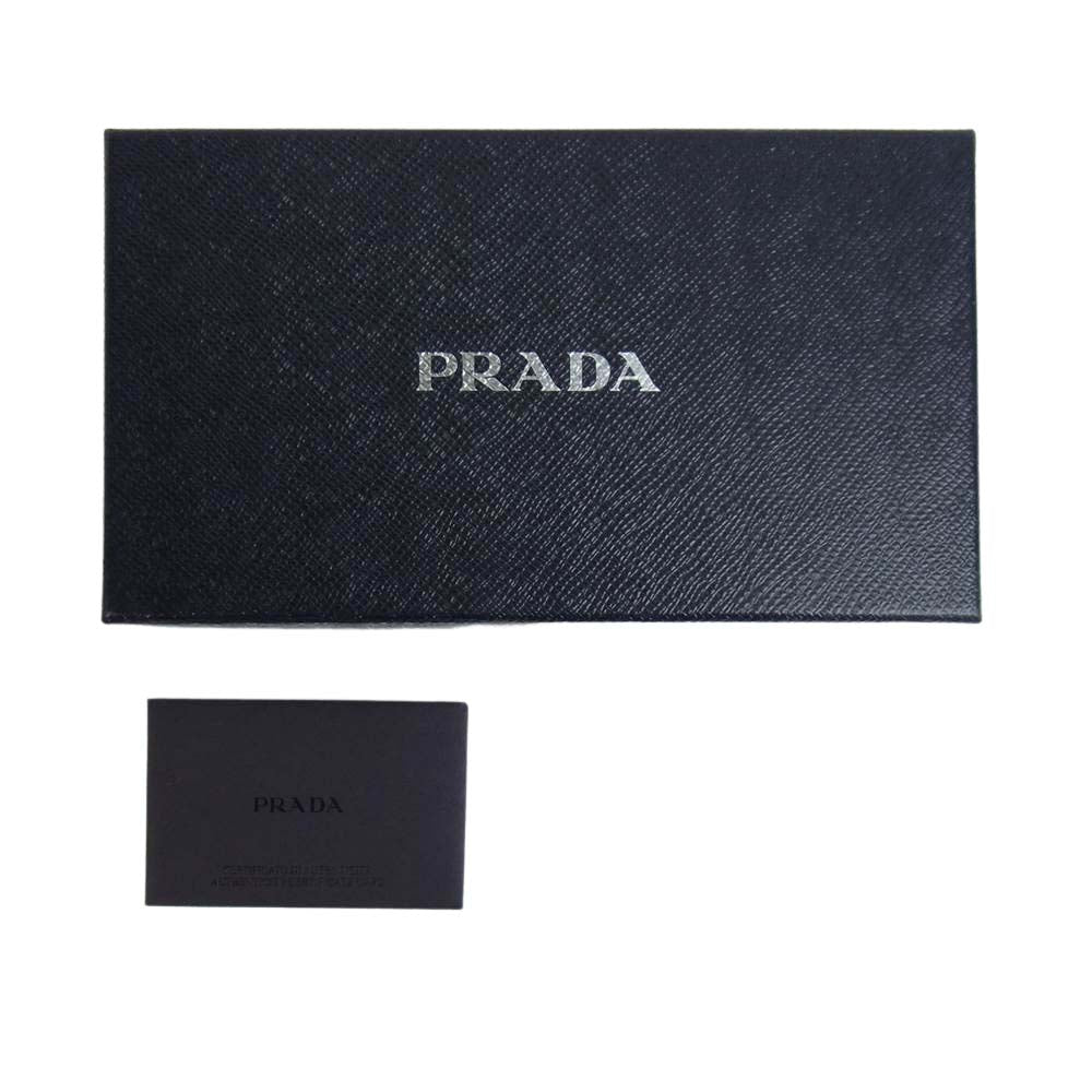 PRADA プラダ 1MH132 VITELLO MOVE 二つ折り レザー 長財布 ブラック系【中古】