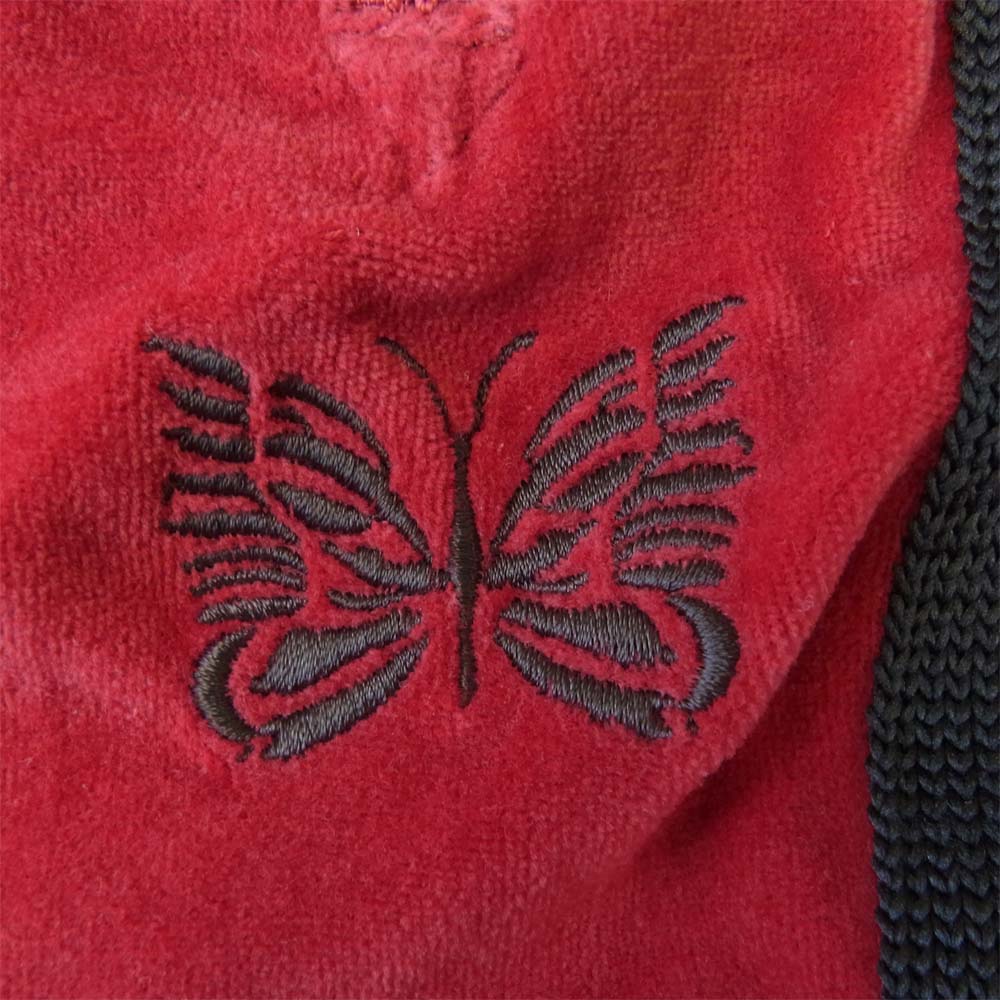 Needles ニードルス 20SS GL221 NARROW TRACK PANT C/PE VELOUR ベロア トラックパンツ レッド系 XS【中古】