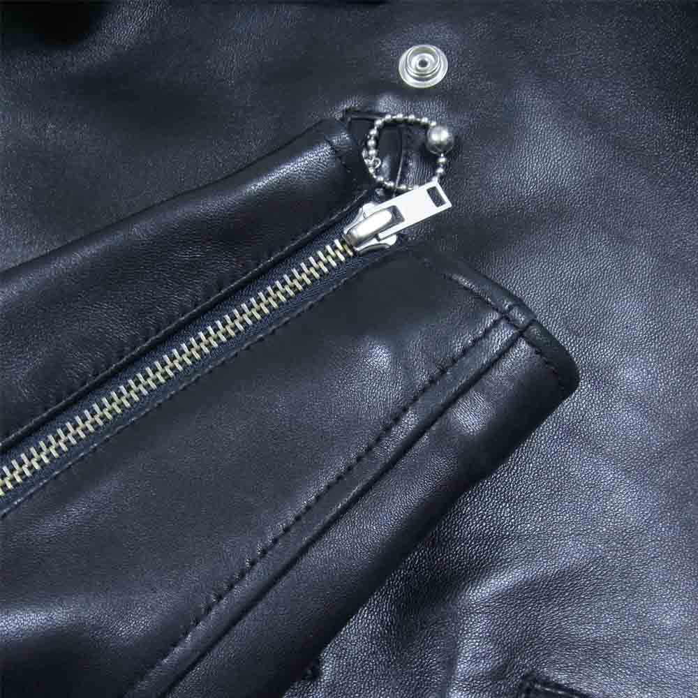 Scye サイ 20AW 1120-63010 LAM DB BIKER JACKET 20th シープレザー ダブルライダース ジャケット ブラック系 38【中古】