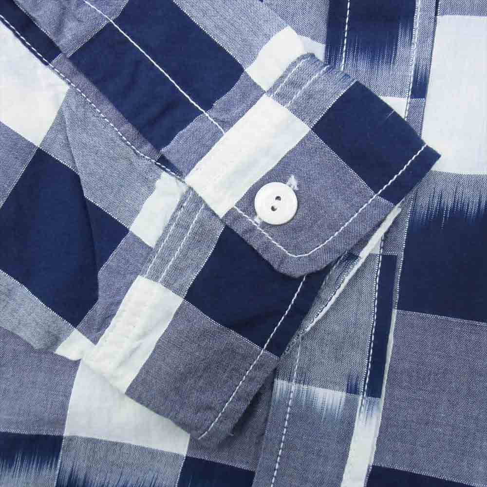 POST OVERALLS ポストオーバーオールズ 21SS 1256-IB Cruzer Shirts 2 クルーザー シャツ ネイビー系 ホワイト系 XL【新古品】【未使用】【中古】