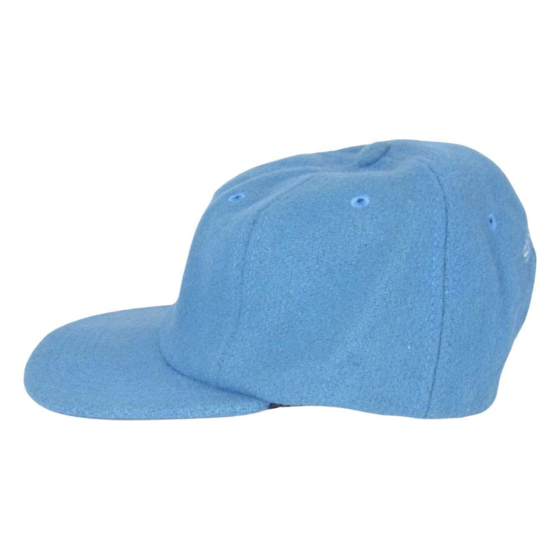 シュプリーム 帽子 15AW Sロゴ 6パネル キャップ ライトブルー系