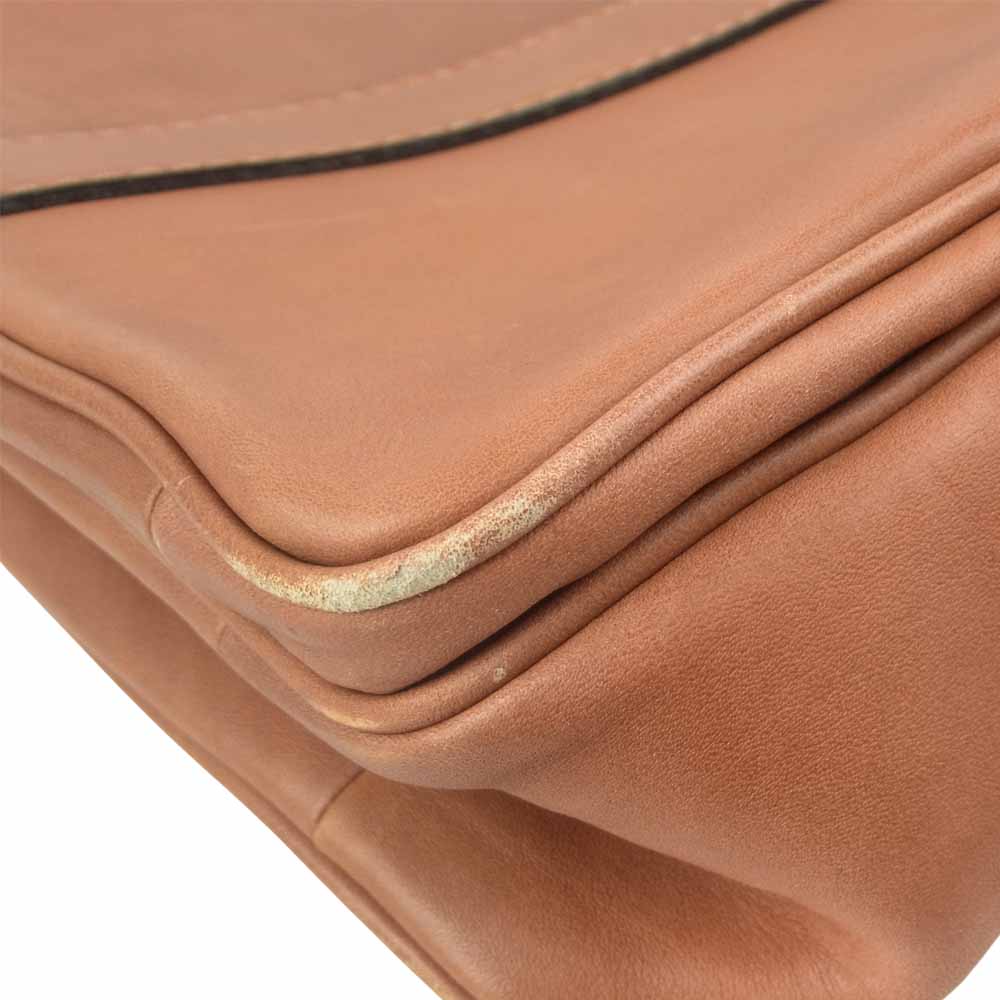 銀座タニザワ レザー 2way ショルダー ブリーフケース ビジネス バッグ ブラウン系【中古】
