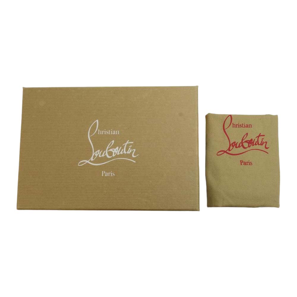 Christian Louboutin クリスチャンルブタン M PANETTONE WALLET SPIKE マルチカラー スパイク スタッズ ラウンドジップ ロング ウォレット ネイビー系【中古】