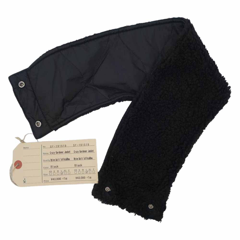 SASAFRAS ササフラス SF-191519 Crazy Gardener Jacket Nylon Quilt Taffeta Boa クレイジーガーデナージャケット ナイロンタフタ ボア ブラック系 L【新古品】【未使用】【中古】