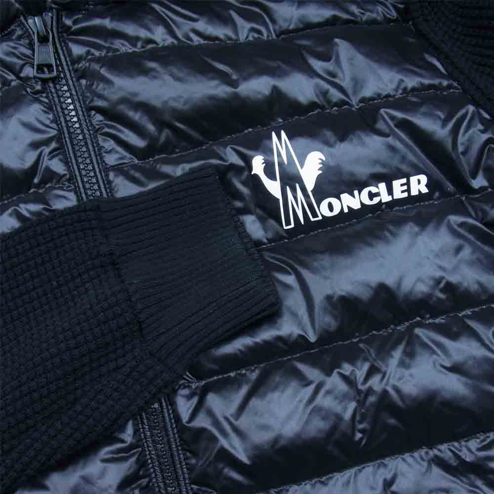 MONCLER モンクレール CARDIGAN TRICOT ニット 切替 ダウンジャケット ブラック系 M【中古】