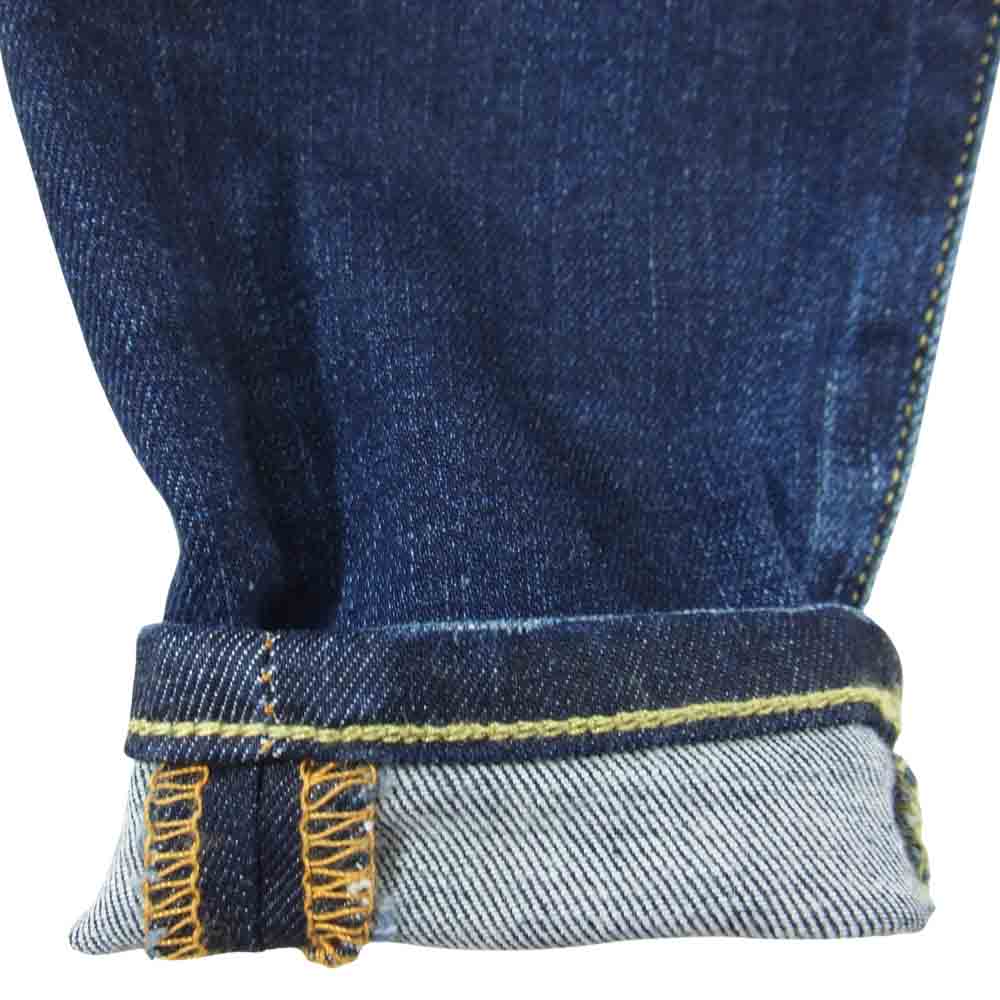 レッドカード 33497 Sideway サイドウェイ ユーズド加工 スキニー デニム パンツ インディゴブルー系 22【中古】
