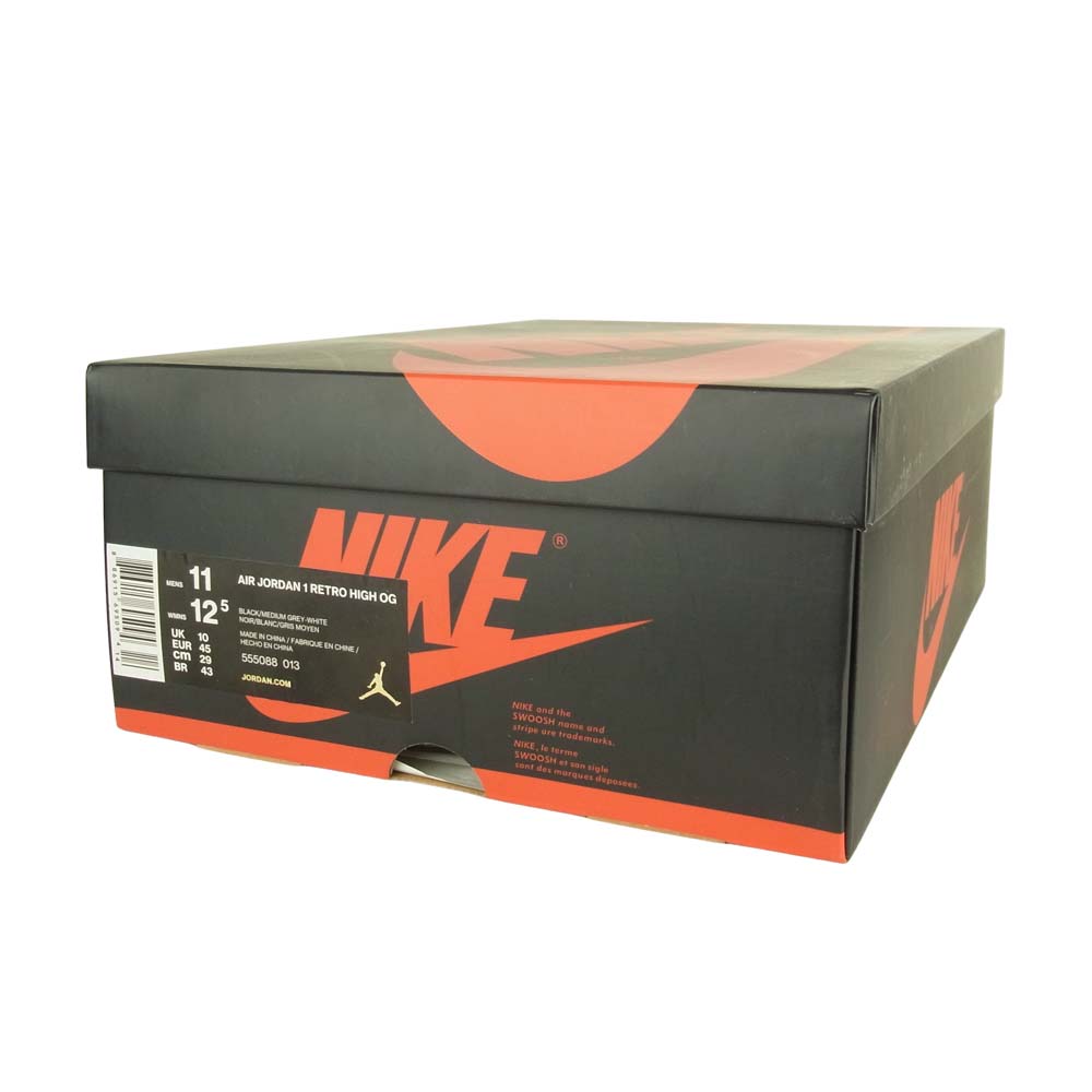 NIKE ナイキ 555088-013 AIR JORDAN 1 RETRO HIGH OG SHADOW エアジョーダン レトロ ハイ オージー シャドー スニーカー ブラック系 グレー系 29cm【新古品】【未使用】【中古】