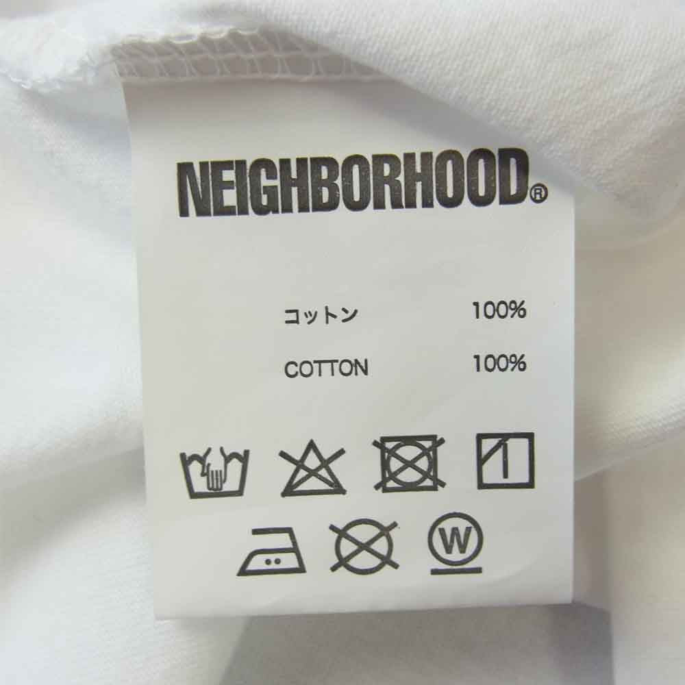 NEIGHBORHOOD ネイバーフッド 192PCCQN-ST01S NHCR/C-TEE SS プリント 半袖 Tシャツ ホワイト系 L【新古品】【未使用】【中古】