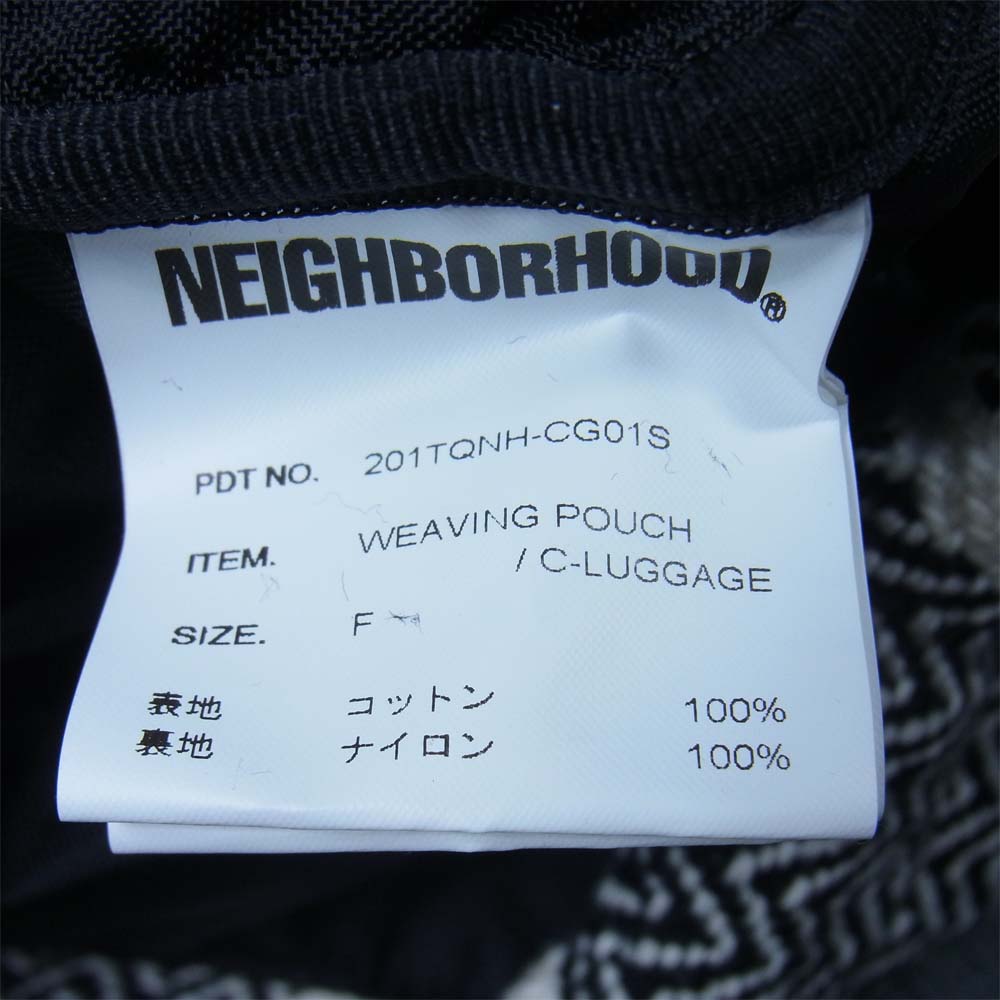 NEIGHBORHOOD ネイバーフッド 21SS 201TQNH-CG01S WEAVING POUCH / C-LUGGAGE 巾着 ポーチ ホワイト系 F【新古品】【未使用】【中古】