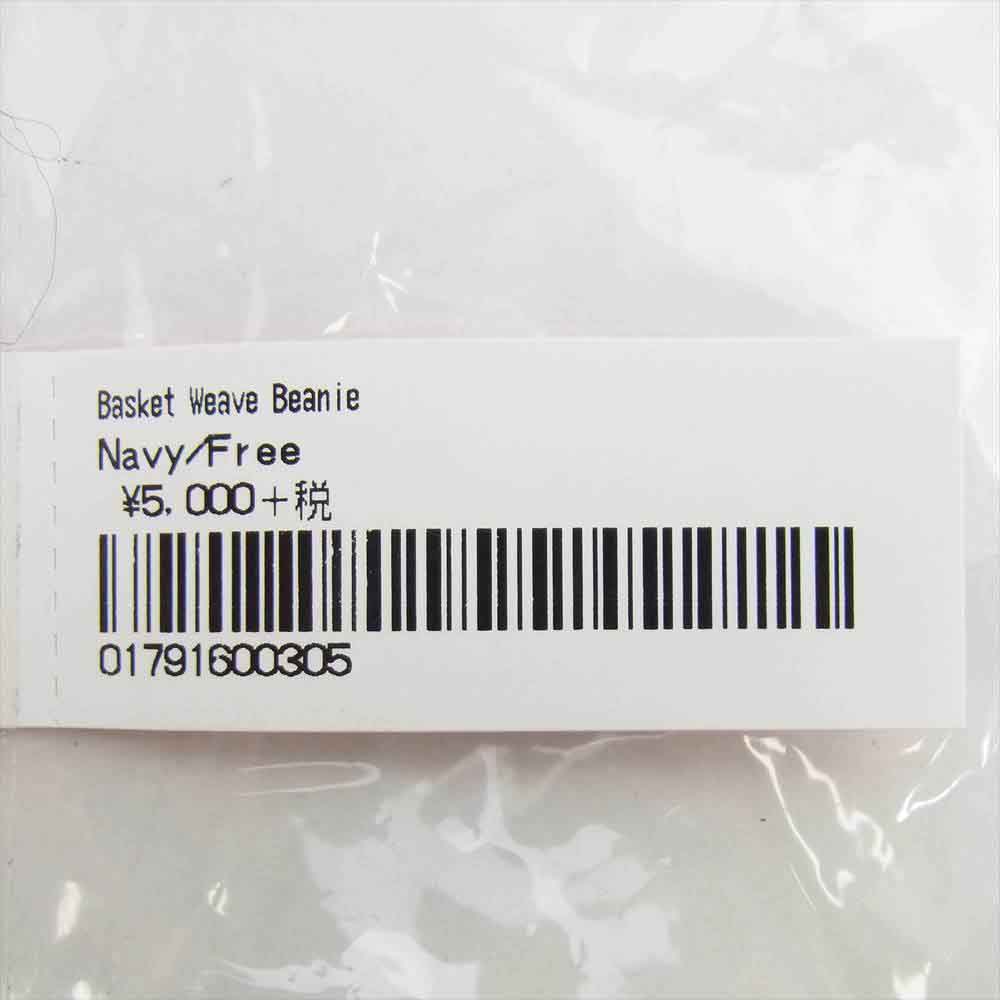 Supreme シュプリーム 19AW Basket Weave Beanie バスケット ウェーブ ビーニー ニット帽 ネイビー系【新古品】【未使用】【中古】