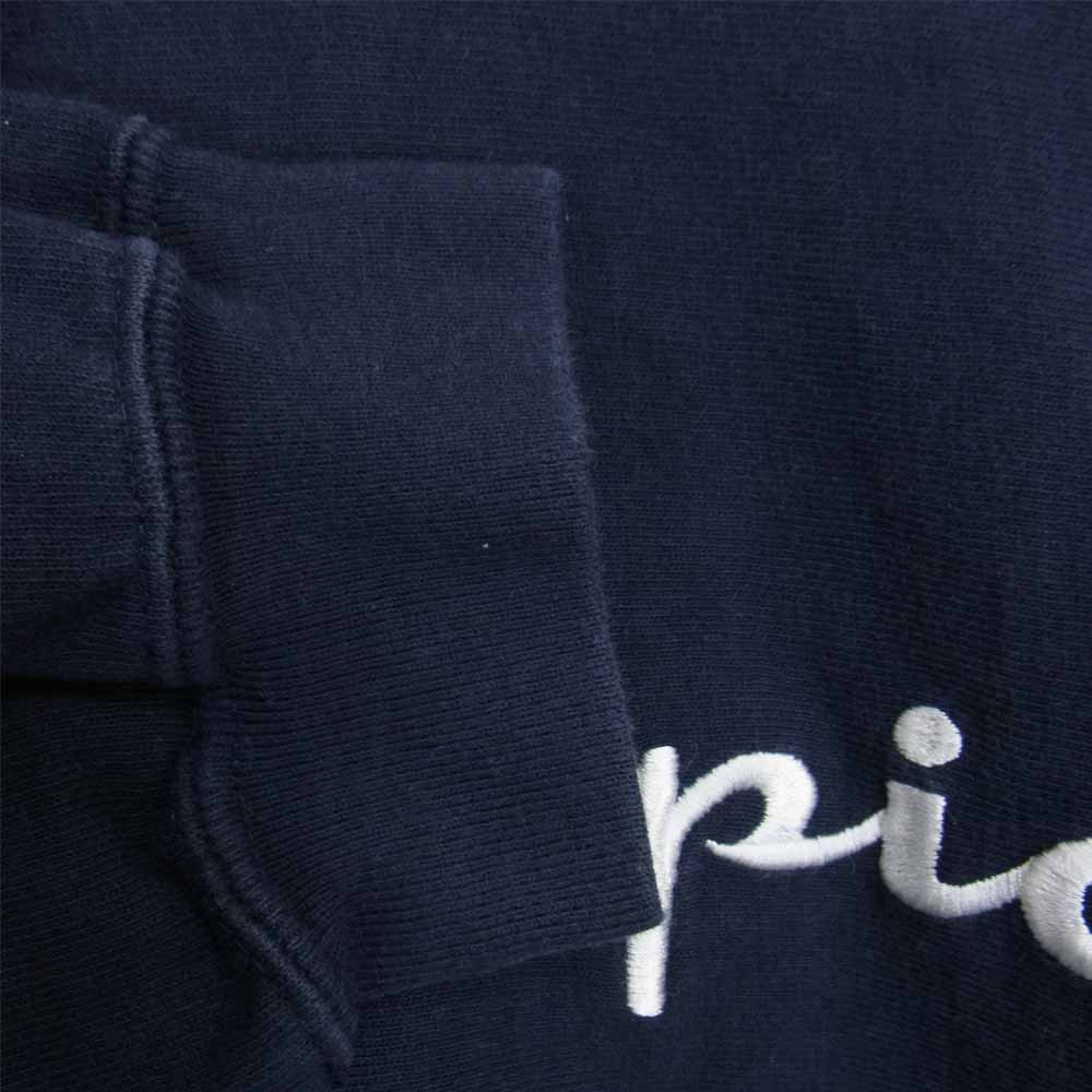 Champion チャンピオン C3-P408 ロングスリーブ フーデッド シャツ カットソー ネイビー系 XL【中古】