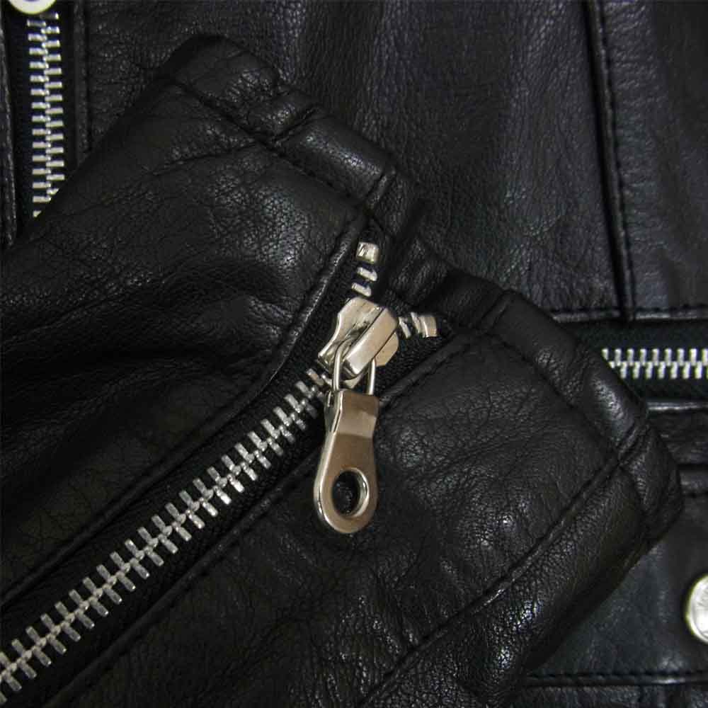 VANQUISH ヴァンキッシュ VJJ3036 カーフスキン レザー ミリタリー ジャケット ブラック系 S【中古】