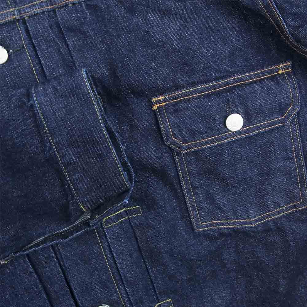 CALEE キャリー 21SS 1st TYPE NO COLLAR DENIM JACKET ノーカラー デニム ジャケット インディゴブルー系 XL【美品】【中古】