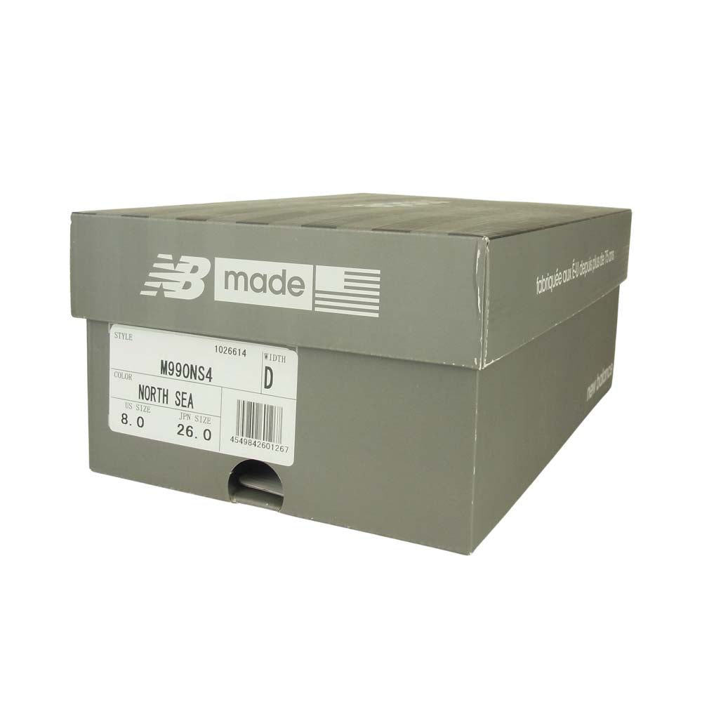 NEW BALANCE ニューバランス m990ns4 USA製 ローカット スニーカー ブルー系 26㎝【新古品】【未使用】【中古】