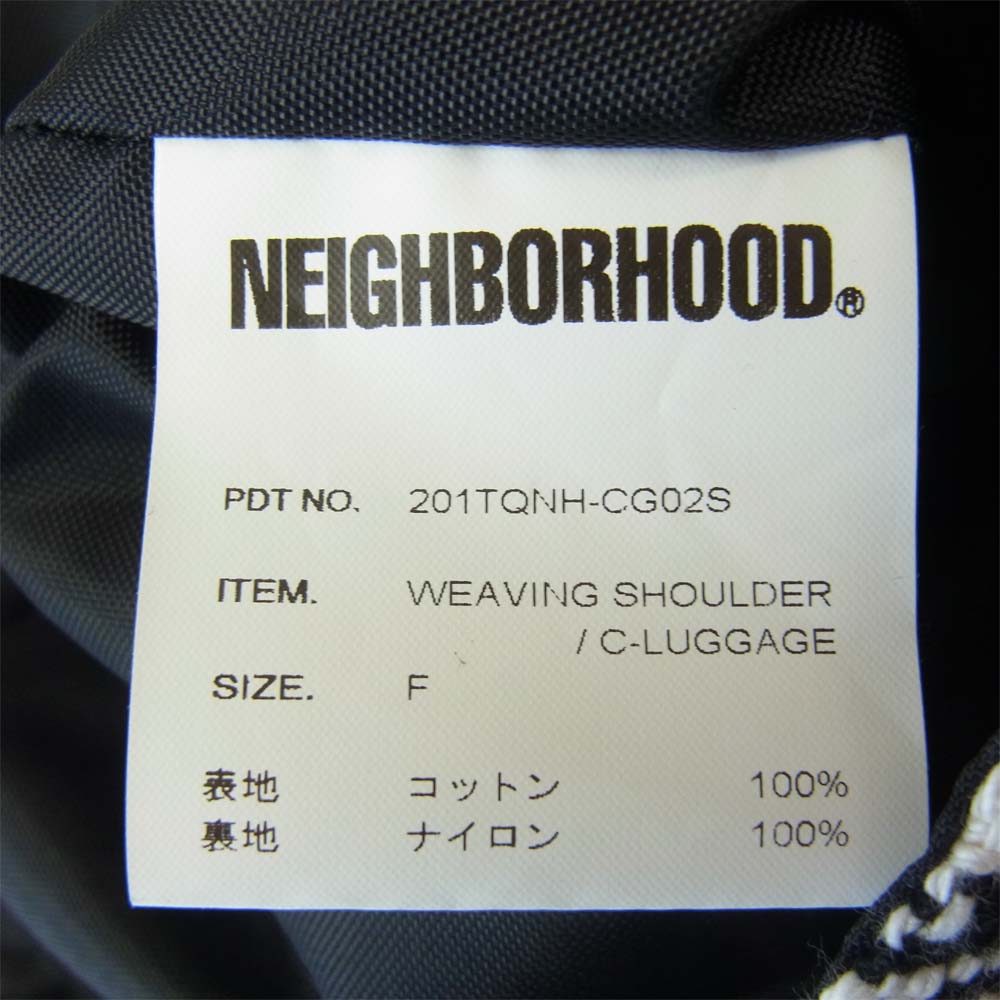 NEIGHBORHOOD ネイバーフッド WEAVING SHOULDER/C-LUGGAGE ショルダー バッグ ブラック系 ホワイト系 F【中古】