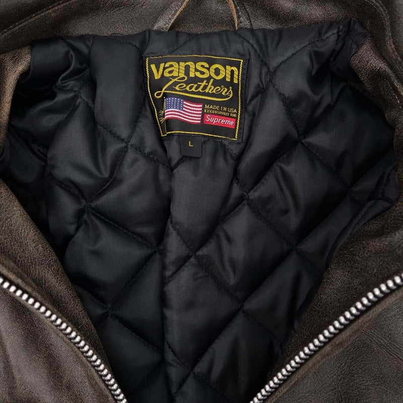 Supreme シュプリーム 20AW × Vanson Leathers Worn Leather Jacket