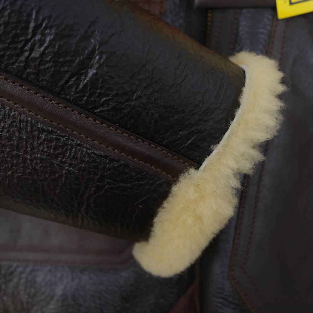 The REAL McCOY'S ザリアルマッコイズ MJ21103 TYPE D-1 PATCH POCKET MODIFY パッチ ポケット モディファイ ムートン フライト ジャケット ブラウン系 S【美品】【中古】