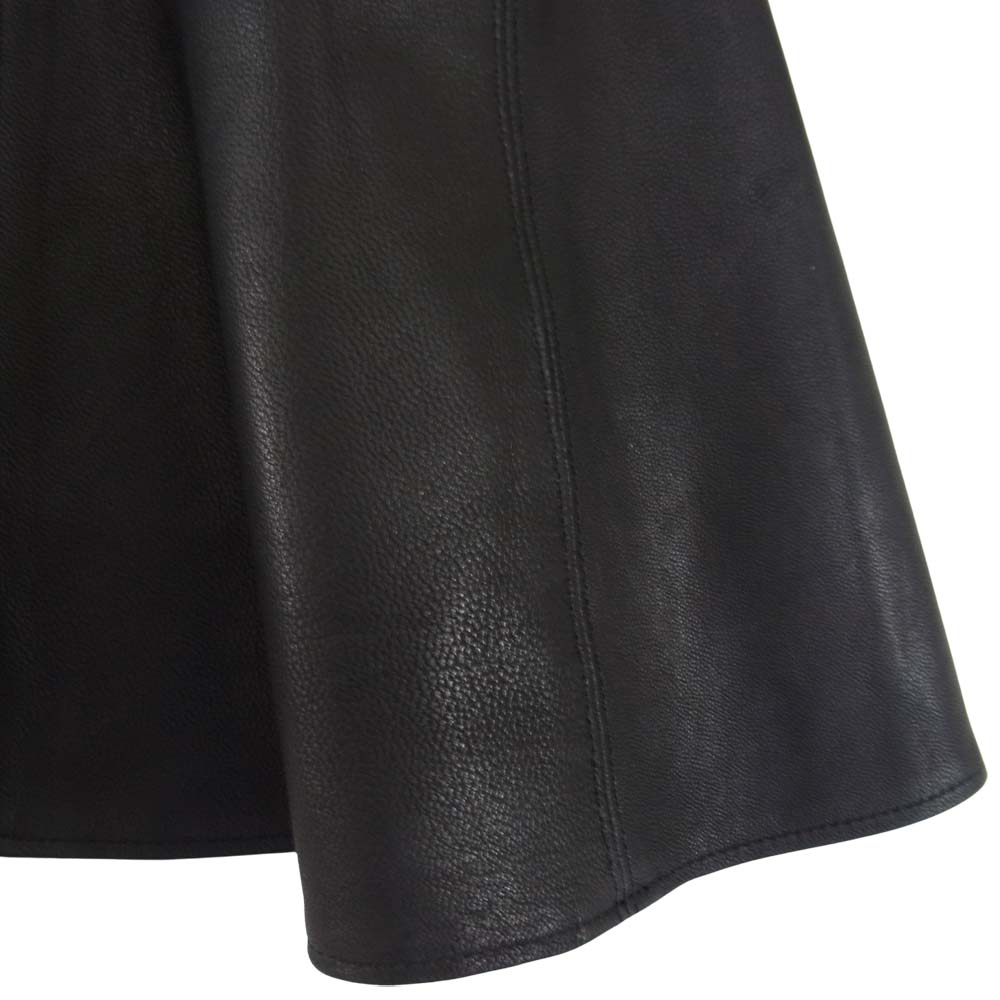 HYSTERIC GLAMOUR ヒステリックグラマー 0133LK02 シープレザー フレア スカート ブラック系 S【中古】