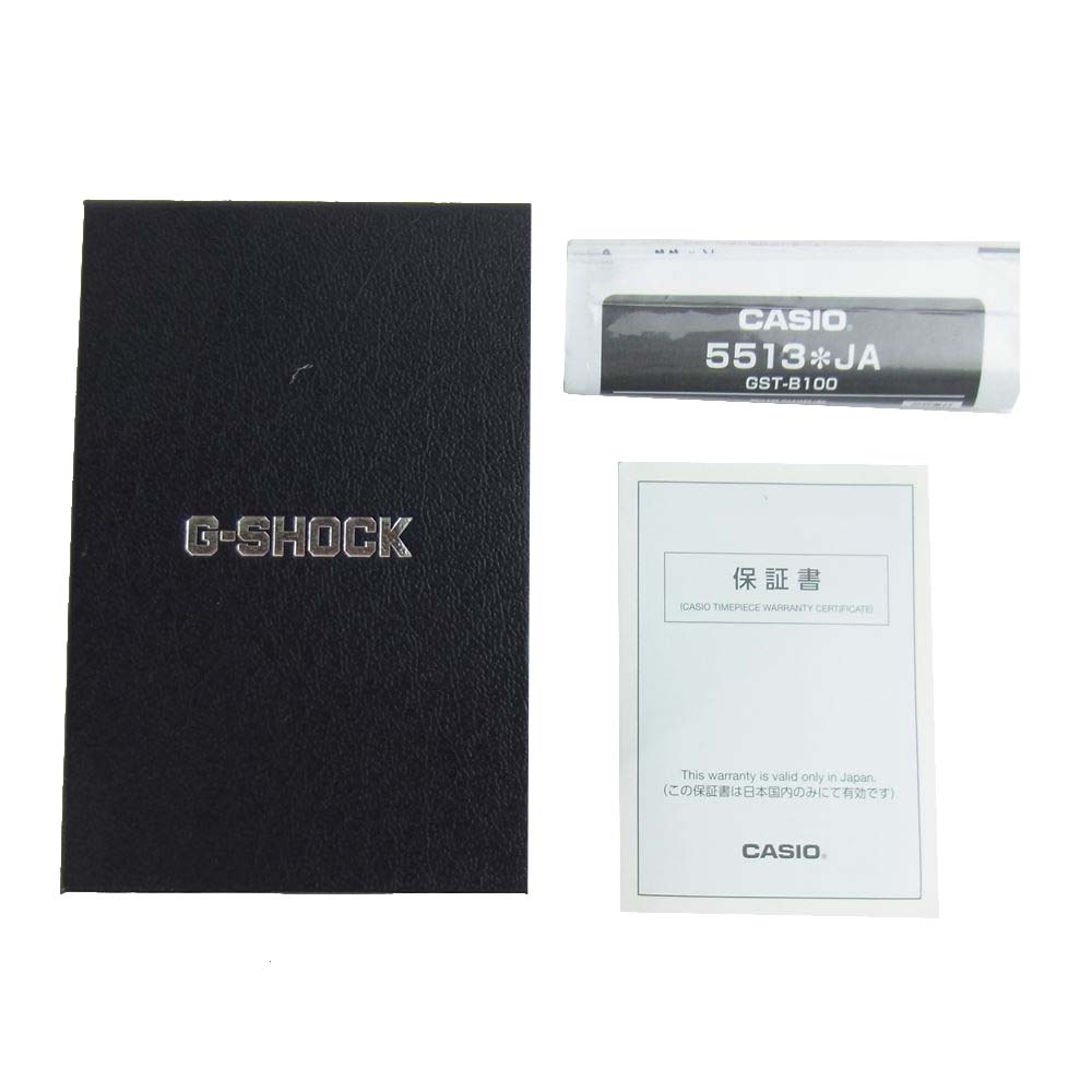 G-SHOCK ジーショック GST-B100XA-1AJF G-STEEL Bluetooth搭載 タフネスクロノグラフ タフソーラー【美品】【中古】