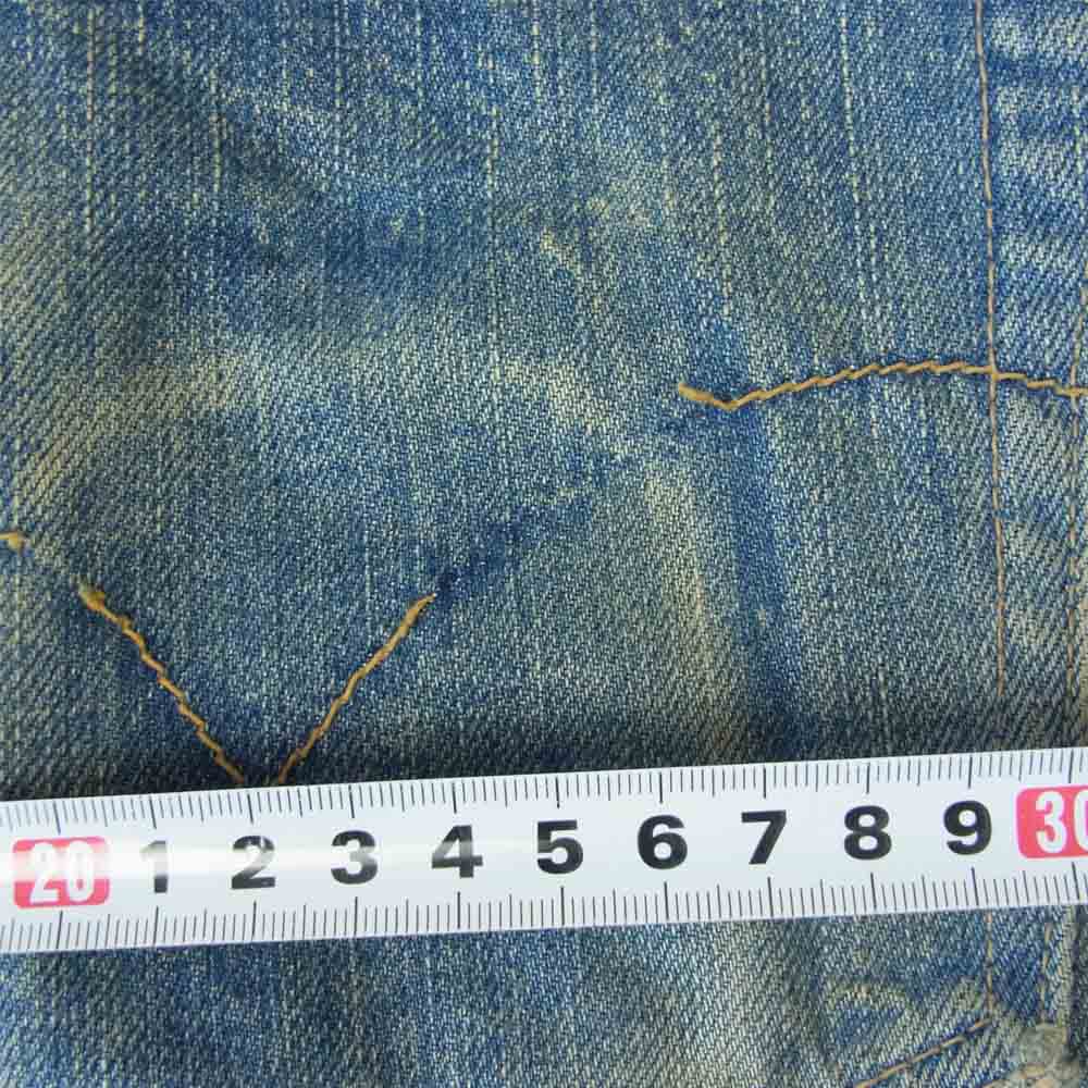 HYSTERIC GLAMOUR ヒステリックグラマー 4AP-1253 小窓 リメイク セルビッチ デニム パンツ インディゴブルー系 34【中古】