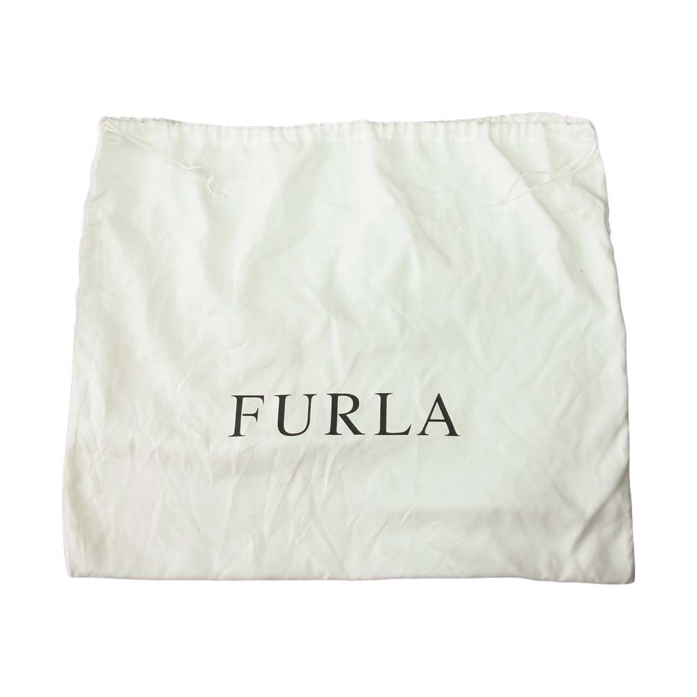 Furla フルラ レザー ワンショルダー トート バッグ ネイビー系【中古】