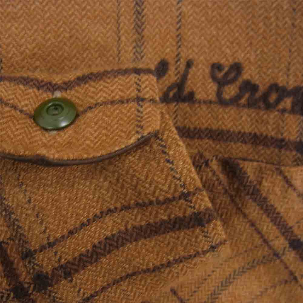オールドクロウ OC-18-AW-13 Old Rod Check L/S Shirts オープンカラー 開襟 チェック シャツ ブラウン系 チェック M【中古】