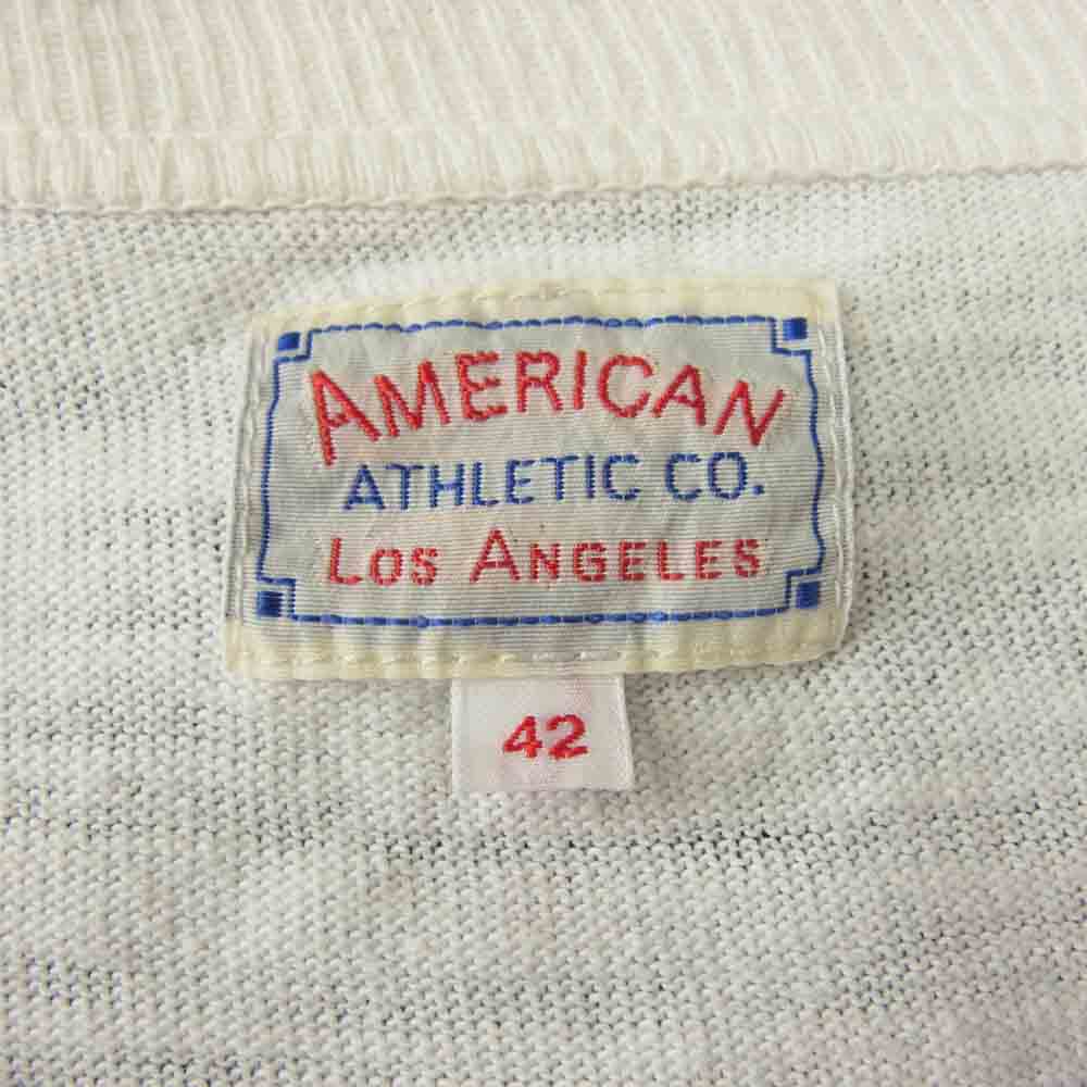 The REAL McCOY'S ザリアルマッコイズ AMERICAN ATHLETIC アメリカンアスレチック プリント Tシャツ ホワイト系 XL【中古】