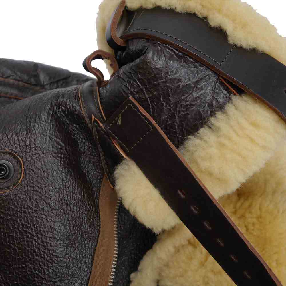 The REAL McCOY'S ザリアルマッコイズ TYPE B-3 REAL McCOY MFG. CO. シープ × ホースハイド ムートン フライト ジャケット ダークブラウン系 40【美品】【中古】