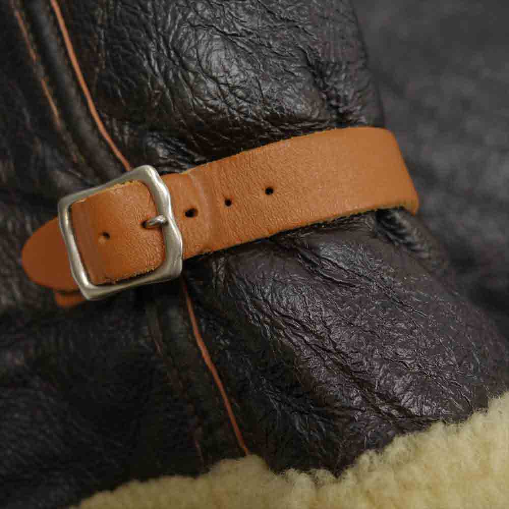 The REAL McCOY'S ザリアルマッコイズ TYPE B-6 REAL MCCOY MFG. CO. シープ × ホースハイド フライトジャケット ボンバージャケット ムートン ダークブラウン系 40【美品】【中古】