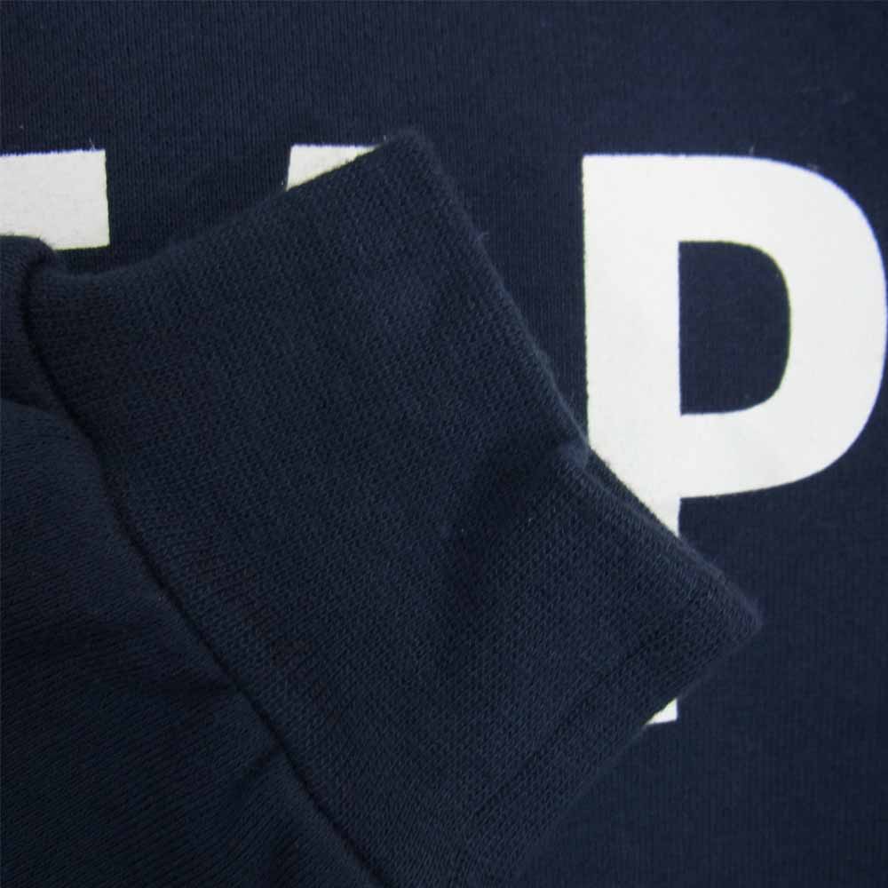 WTAPS ダブルタップス WTVUA 両面 プリント スウェット クルーネック トレーナー ネイビー系 XO1【美品】【中古】