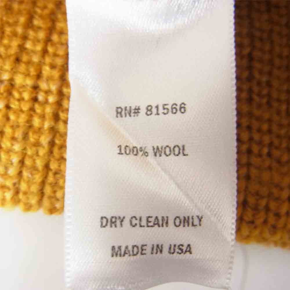 USA製 Wool Knit Watch Cap Old Gold ウール ニット ウォッチ キャップ ビーニー イエロー系【中古】