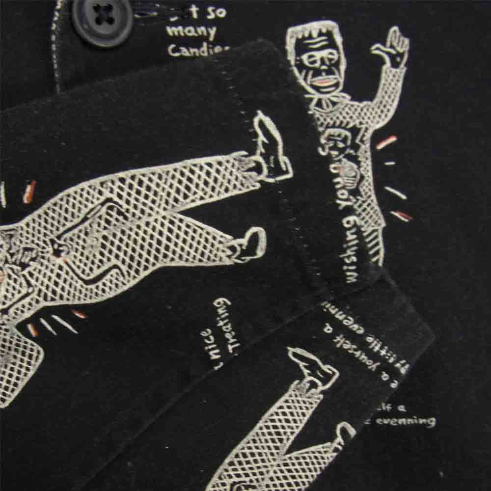 WEIRDO ウィアード WRD-17-SS-05 COSTUMES COAT 総柄 ショート コート ジャケット ブラック系 XL【中古】