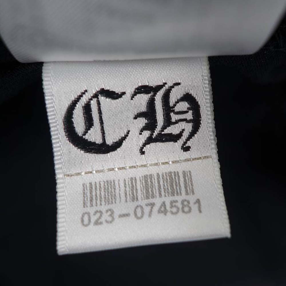 CHROME HEARTS クロムハーツ(原本無) スクロールラベル プリント 胸ポケット Tシャツ ブラック系 L【中古】
