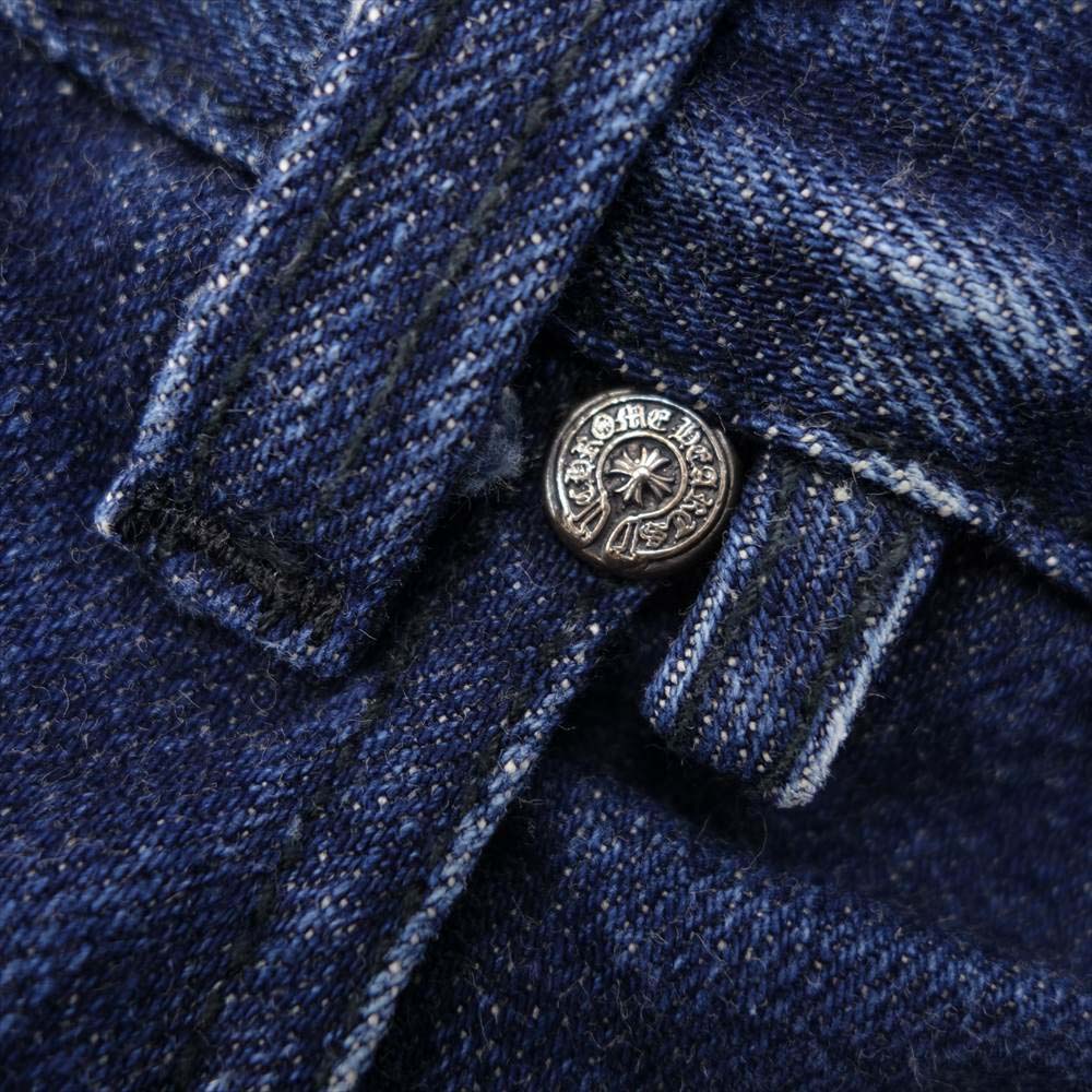 CHROME HEARTS クロムハーツ(原本無) クロスボール ホースシュー ボタン ブーツカット JVP デニムパンツ 34【中古】