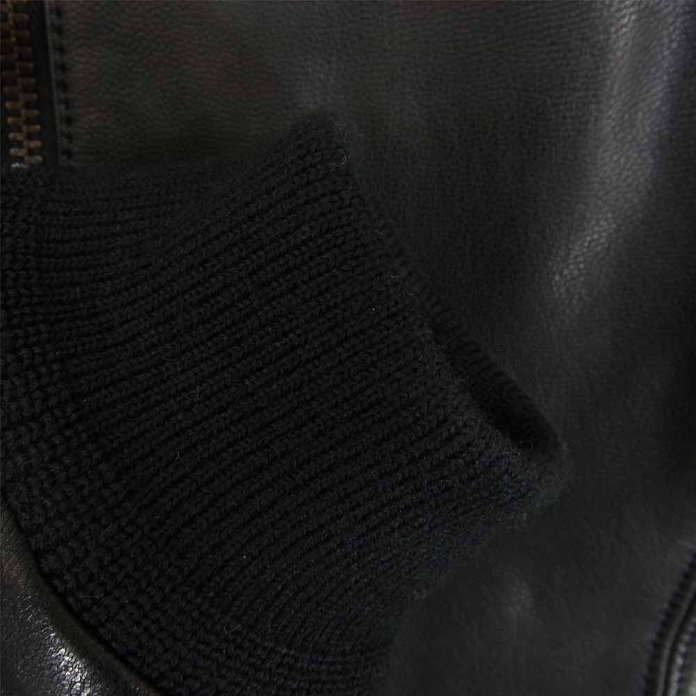 HYSTERIC GLAMOUR ヒステリックグラマー 02203LB04 野口強 コラボ レザージャケット ブルゾン ブラック系 L【中古】
