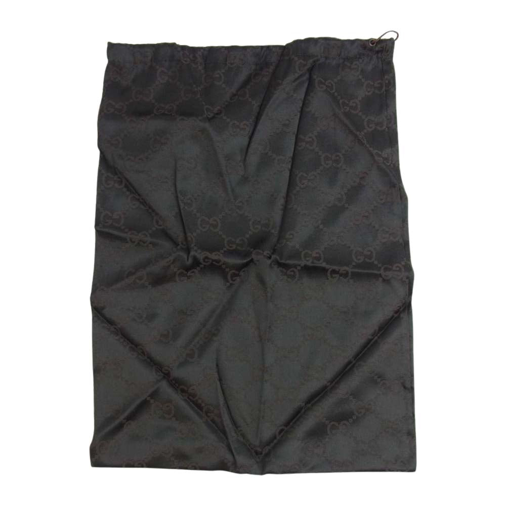 GUCCI グッチ 142029 GG ロゴ ステッチ レザー シューズ ブラウン系 42E【中古】