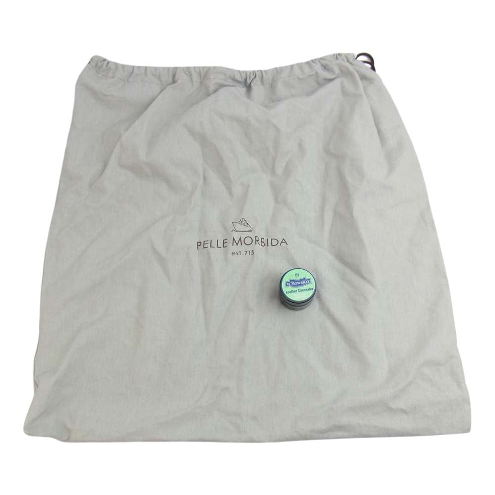 PELLE MORBIDA ペッレモルビダ PMO-CA013 Capitano 2WAY BRIEF CASE キャピターノ レザー ブリーフケース ビジネス バッグ ネイビー系【中古】