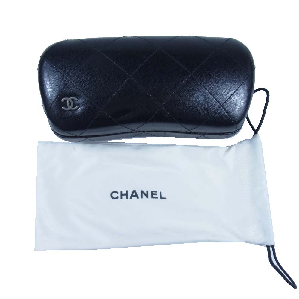 CHANEL シャネル 5183-A サングラス アイウェア ブラック×ホワイト 56□16 130【中古】