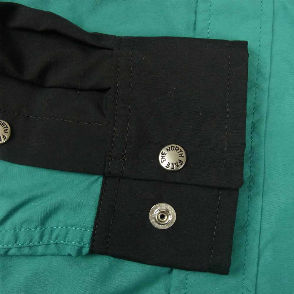 THE NORTH FACE ノースフェイス NR11961 L/S Nuptse Shirt ロングスリーブ ヌプシ シャツ ブラック系 グリーン系 S【中古】