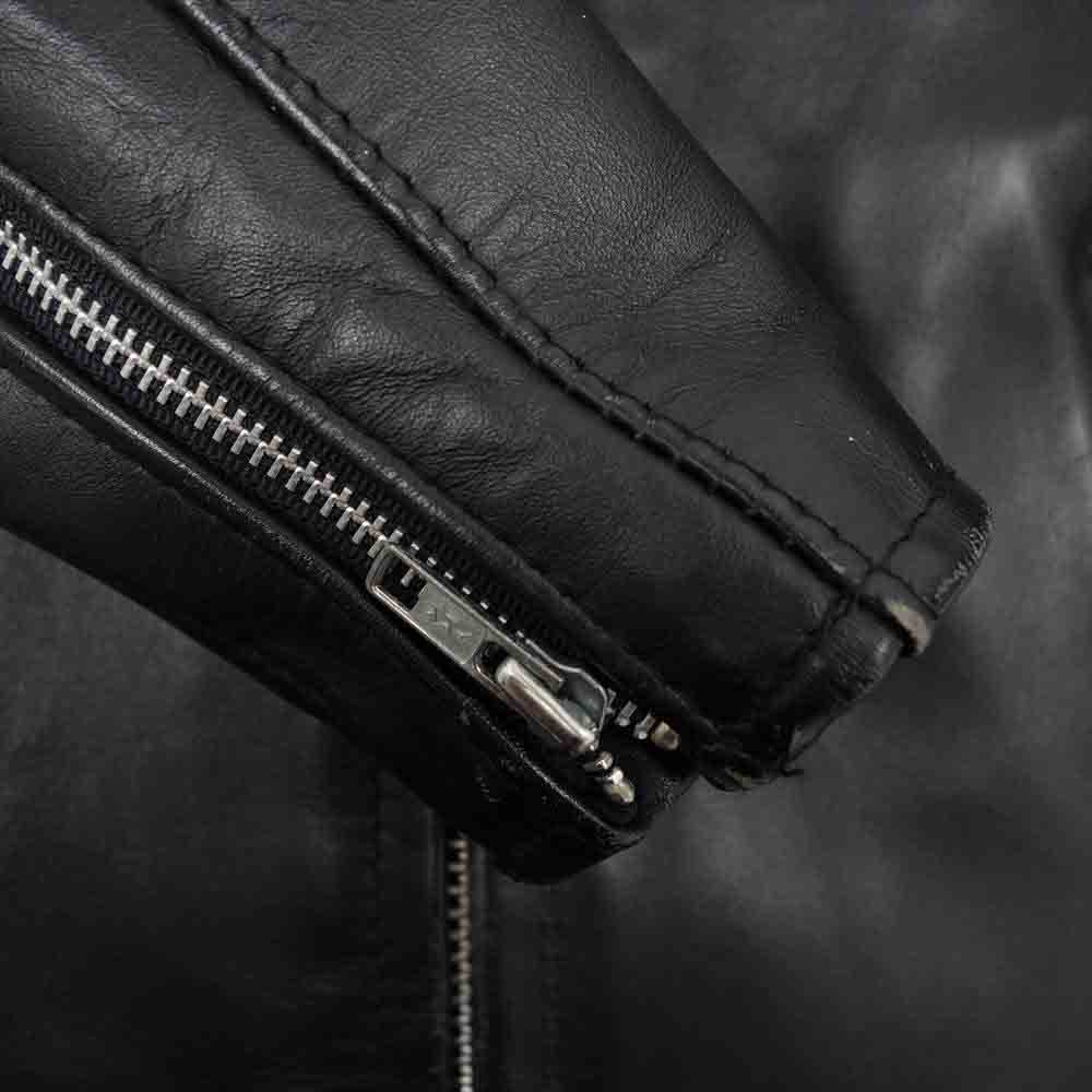 schott ショット ボアライナー付 シングル ライダース ジャケット ブラック系 32【中古】