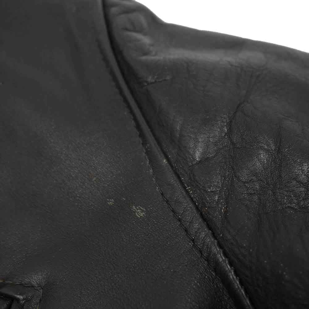 schott ショット ヴィンテージ 牛タグ TALON ZIP レザー ダブル ライダース ジャケット ブラック系 38【中古】