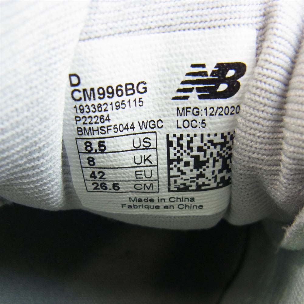 NEW BALANCE ニューバランス CM996BG スニーカー グレー系 26.5cm【中古】